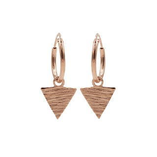 Kaufen rose Karma-Symbole Ohrring Dreieck Holz