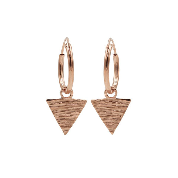 Karma-Symbole Ohrring Dreieck Holz