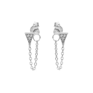 Koop silver Karma Chain earring Triangle