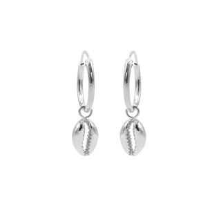 Koop silver Karma symbols earring shell