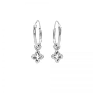 Koop silver Karma Symbols earring Open Plus