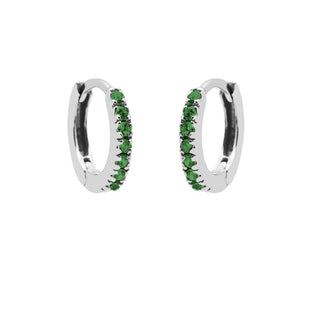 Koop green Karma Earrings rhinestone silver