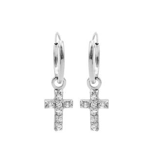 Koop silver Karma Symbols earring Zirconia Faith