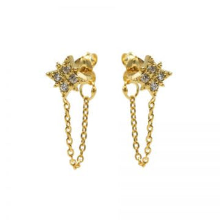 Koop gold Karma Chain earring Zirconia morningstar