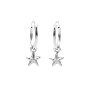 Koop silver Karma Hoops Earring Symbols Polestar