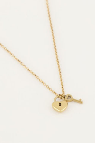 Kaufen gold My Jewellery Halskette mit Herzschloss und Schlüssel 