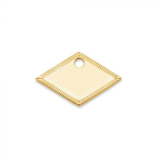 Mi Moneda-MMM WANDER TAG DIAMOND 20MM 925 SILVER GOLD PLATED WITH SWAROVSKI CRYSTAL