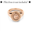Mi Moneda-MMV ICONS RING OVAL 925 SILVER ROSEGOLD PLATED WITH SMOKEY ENAMEL