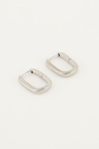 Koop silver My Jewelery Earrings oval small 