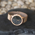 OOZOO Smartwatches - unisex - metal mesh strap rose gold with rose gold case Q00307
