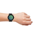 OOZOO Smartwatches – Unisex – Metallgeflechtarmband schwarz mit schwarzem Gehäuse Q00309