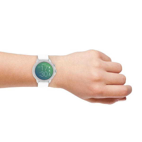 OOZOO Smartwatches – Unisex – Smartwatch mit weißem Display – Weiß/Schwarz Q00327 (45 mm)