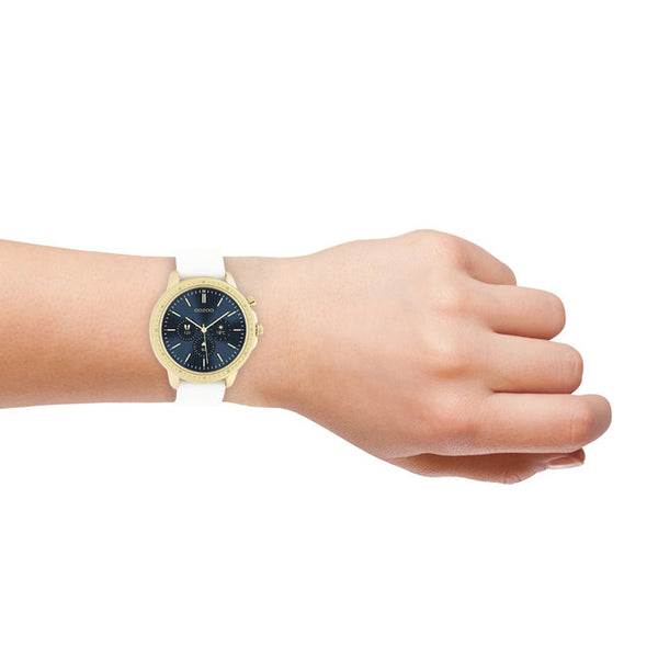 OOZOO Smartwatches - unisex - Zwart Display Smartwatch - Wit Q00316 (45MM)