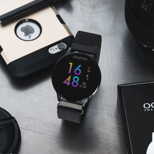 Oozoo zwart display smartwatch q00119 2025
