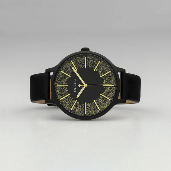 Oozoo Dames horloge-C10679 zwart (44mm)