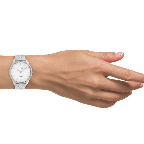 Oozoo Dames horloge-C9981 zilver (38mm)