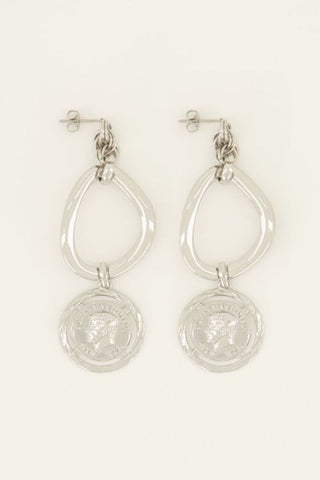 Koop silver My Jewelery Bold Spirit earrings with coin 