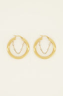 My Jewelery Earrings with chain & rhinestones 