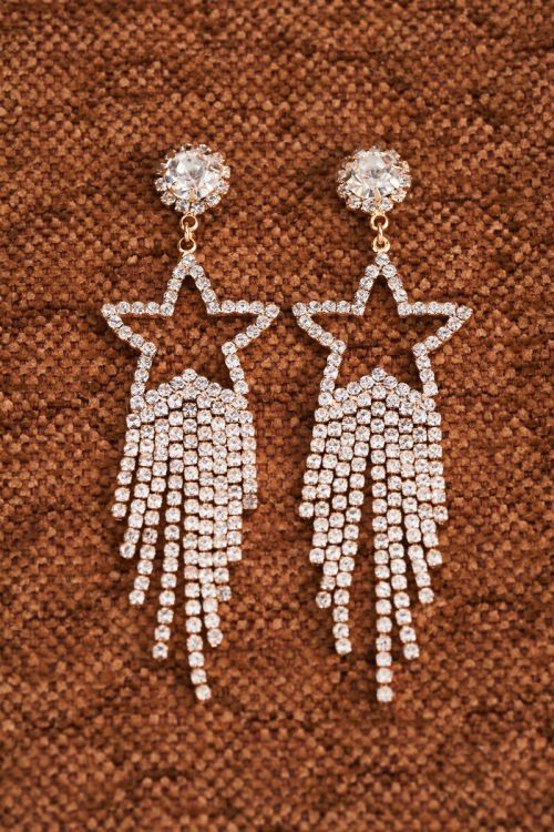 My Jewelery Earrings with star & rhinestones 