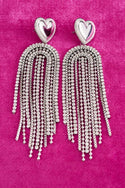 My Jewelery Heart earrings with rhinestone tassels