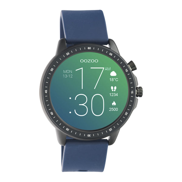 OOZOO Smartwatches – Unisex – Smartwatch mit blauem Display – Blau Q00332 (45 mm)