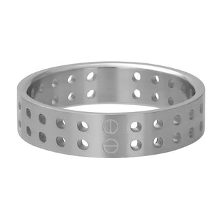 Kaufen silber iXXXi-Füllring „Punched Circles“ (6 mm) für Herren