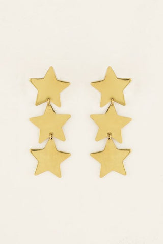 My Jewellery Statement oorhangers met drie sterren