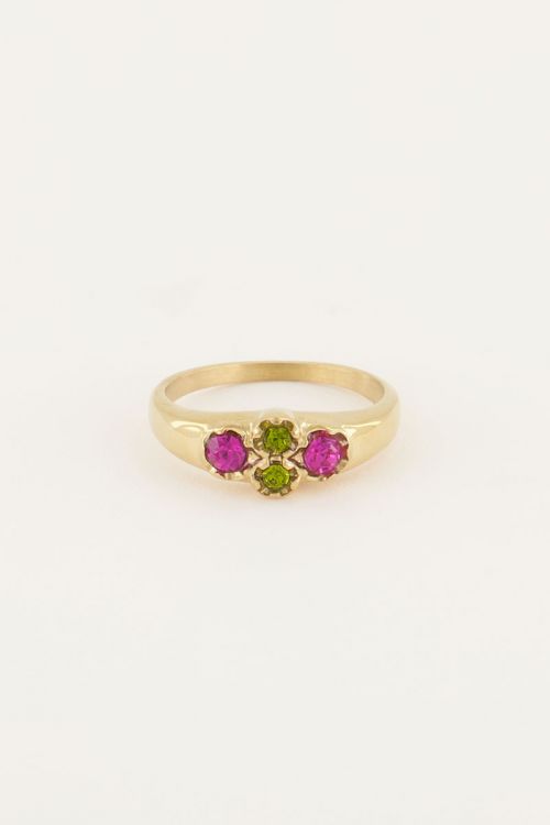 My Jewelery Vintage cluster ring green crystal