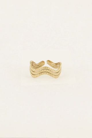 Koop gold My Jewelery Ring with wave 
