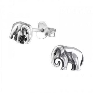 Silver stud earring, elephant (3MM)